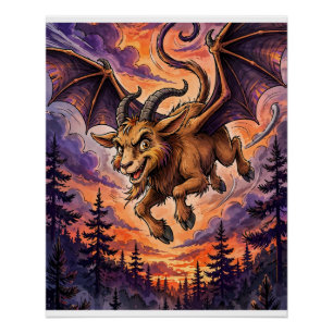 Póster Cartão de Arte Colecionável do Jersey Devil Poster