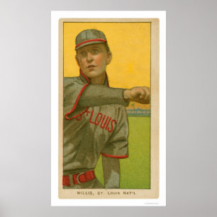 Poster Cartão de basebol 1911 de Vic Willis