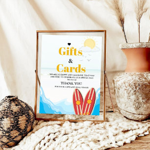 Poster Cartão de Bebê Praia e Presente Obrigado Sinal de 