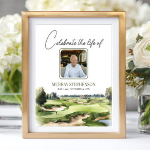 Poster Cartão de Boas-Vindas ao Campo de Golfe para Celeb