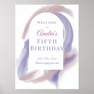 Poster Cartão de Boas-Vindas de Aniversário Abstrato em A