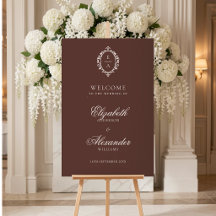 Cartão de Boas-Vindas de Casamento Vintage Oval Cr