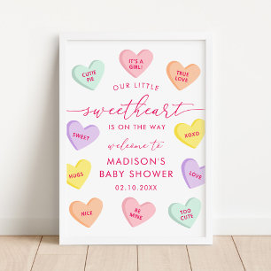 Poster Cartão de Boas-Vindas Little Sweetheart Candy Hear