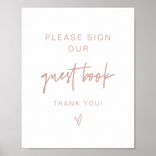 Poster Cartão de Boas-Vindas MARLO Boho Rosa e Bege (Frente)