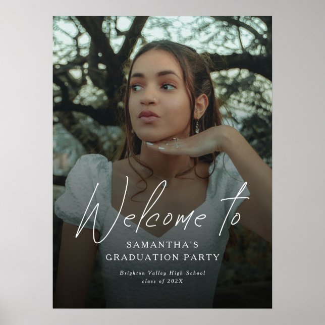 Poster Cartão de Boas-Vindas para Festa de Formatura com  (Frente)