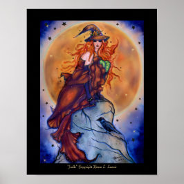 Poster Cartão de bruxa assustadora de Joelle por Renee