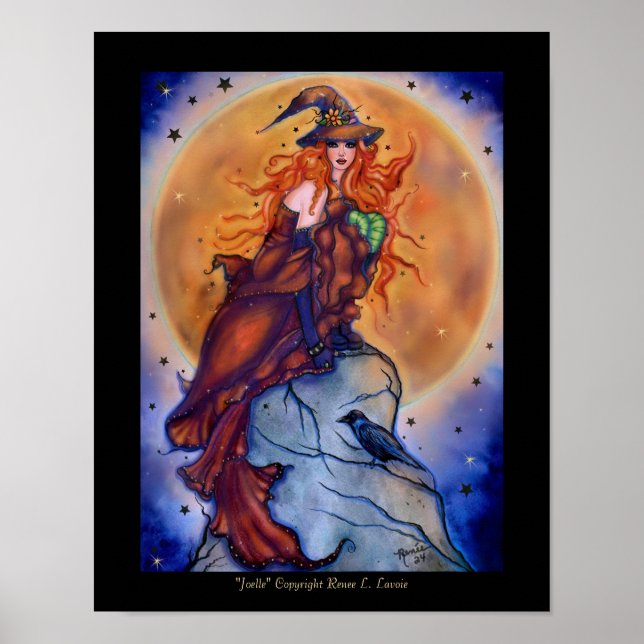 Poster Cartão de bruxa assustadora de Joelle por Renee (Frente)
