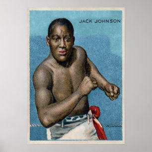 Poster Cartão de Cigarro Vintage Jack Johnson
