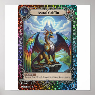 Poster Cartão de Comércio de Fantasia Holográfica