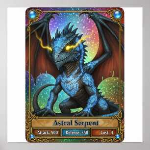 Poster Cartão de Comércio de Serpentes Astral