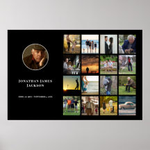 Cartão de Foto Memorial de Paisagem de Funeral Cel