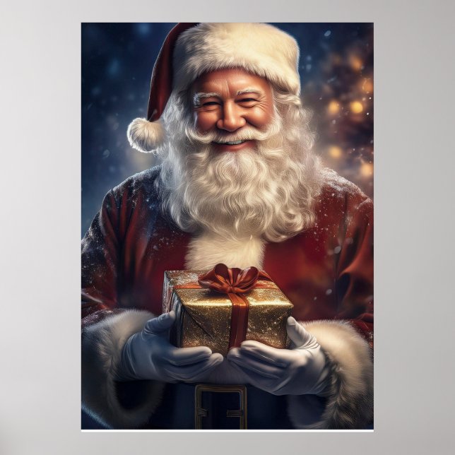 Poster Cartão de Natal do Papai Noel (Frente)