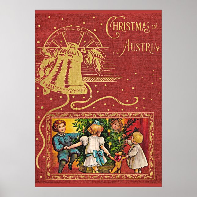 Poster Cartão de Natal na Áustria (Frente)