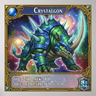Poster Cartão de negociação Crystalgon