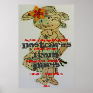 Póster Cartão de Paris