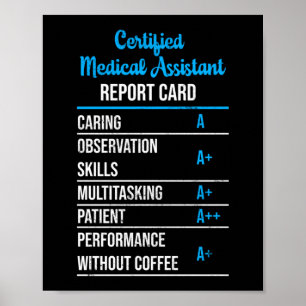 Poster Cartão de Relatório do Assistente Médico Certifica