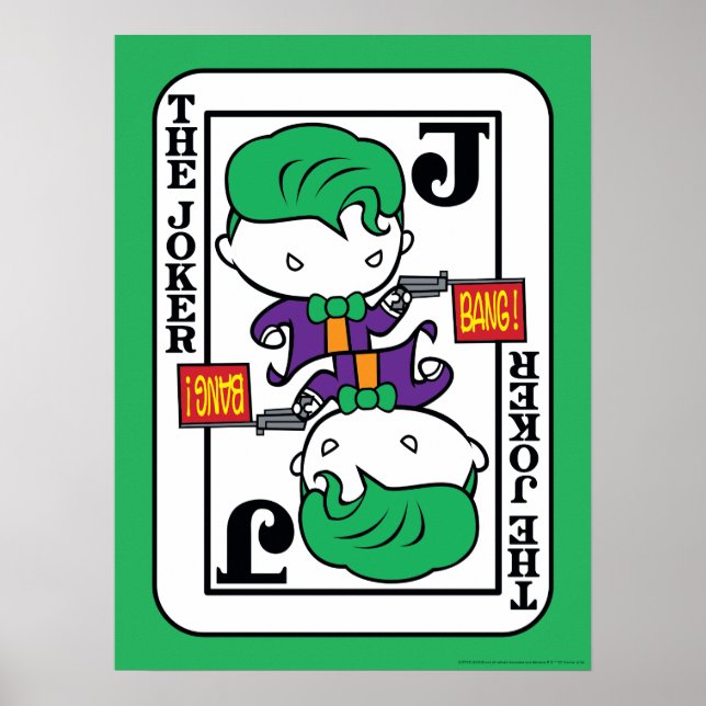 Póster Cartão de Reprodução de Joker Chibi (Frente)
