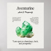 Cartão De Significado De Cristal Gem Aventurina