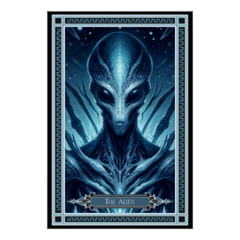 Póster Cartão de Tarô de Alienígena