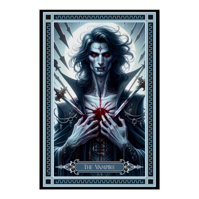 Póster Cartão de Tarô Vampiro (Frente)