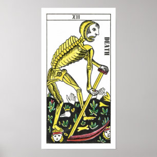 Póster Cartão de Tarot da morte