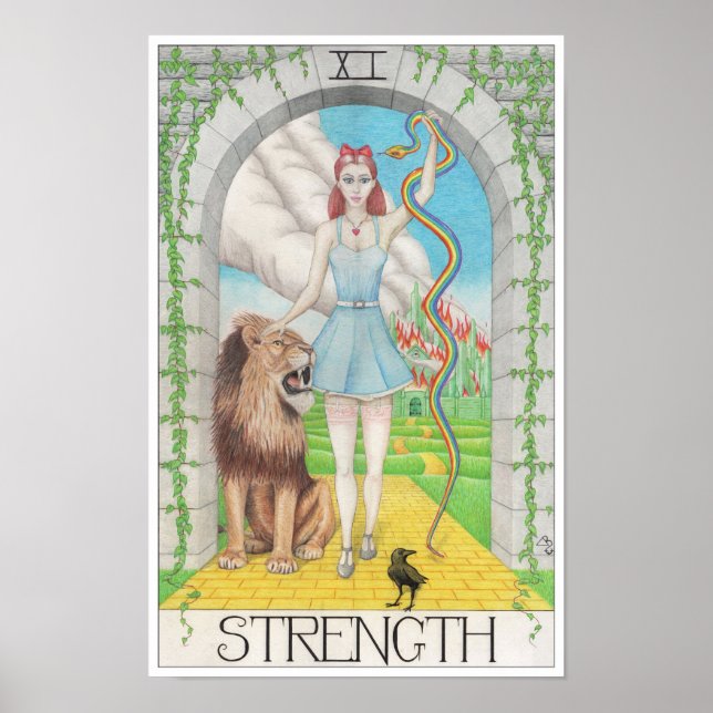Poster Cartão de tarot Força (Frente)