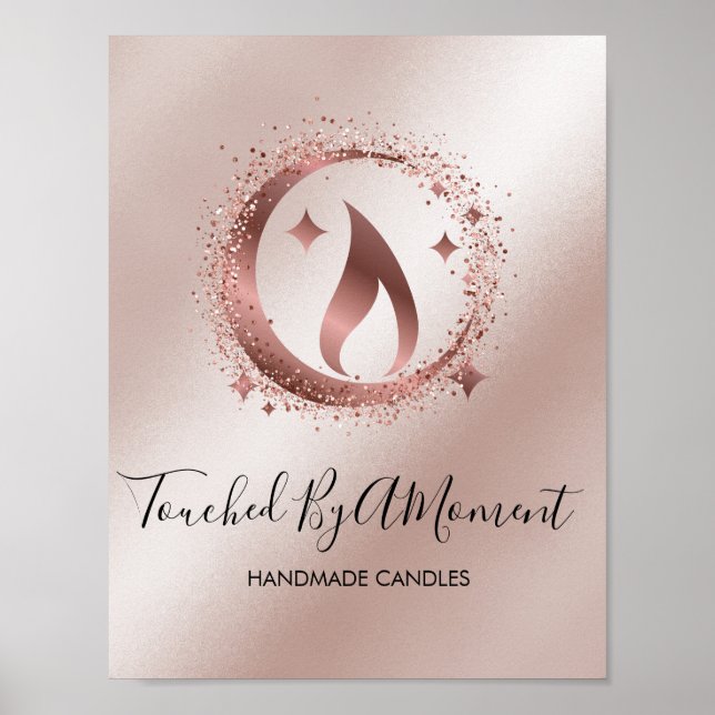 Poster Cartão de visita de Vela de Mel Simples Moderna Fe (Frente)