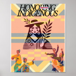 Poster Cartão do Mês da Herança Nativa Americana Honrar