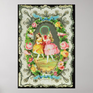 Poster Cartão dos namorados do Victorian