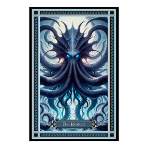 Póster Cartão Kraken Tarot
