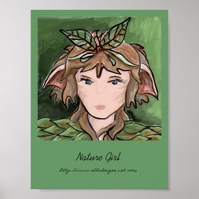 Poster Cartão Nature Girl (Frente)