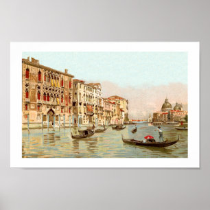 Póster Cartão Palazzo Franchetti Venezia Veneza do