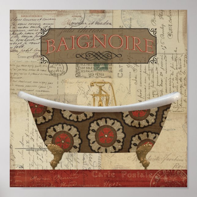 Póster Cartão-postal Banho Francês (Frente)