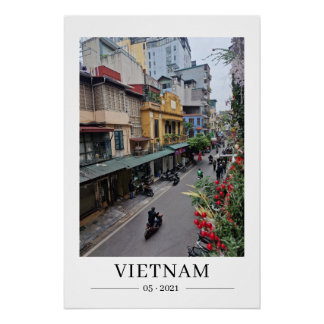 Póster Cartão postal de data personalizável da vida nas r