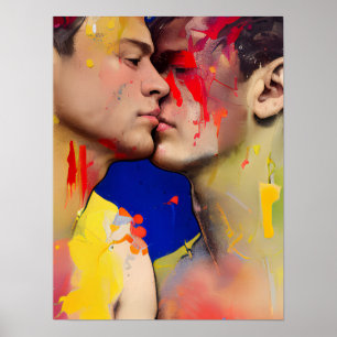 Poster Cartão-postal do Beijo dos Amantes