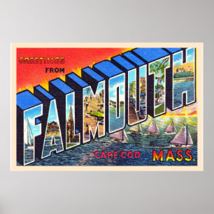 Poster Cartão postal Falmouth Cape Cod Massachusetts Vin