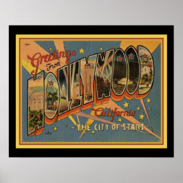 Poster Cartão postal Hollywood dos anos 40 16x20