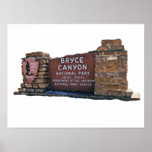 Poster cartão postal nacional do bryce canyon