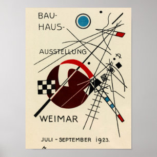 Poster Cartão postal para a exposição Bauhaus de Kandi