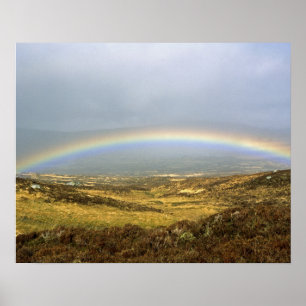 Poster Cartão-postal Rainbow Rannoch Moor Scotland