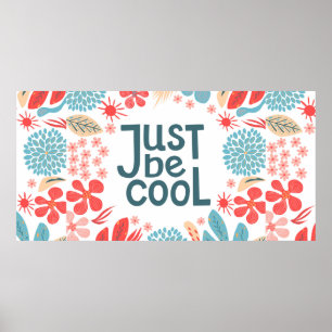 Poster Cartão postal, seja legal, uma citação motivadora,