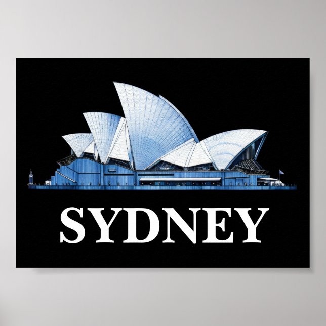 Poster Cartão postal Viagem na moda Sydney Austrália (Frente)