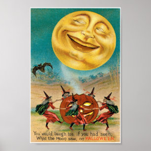 Póster Cartão postal Vintage Halloween