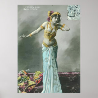 Poster Cartão postal Vintage Mata Hari