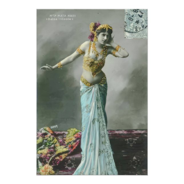 Póster Cartão postal Vintage Mata Hari (Frente)