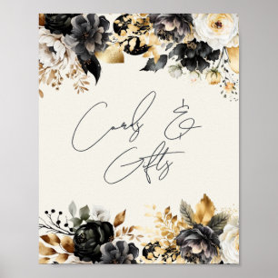 Poster Cartão Presente Pôster Floral Ouro Preto para 60 A