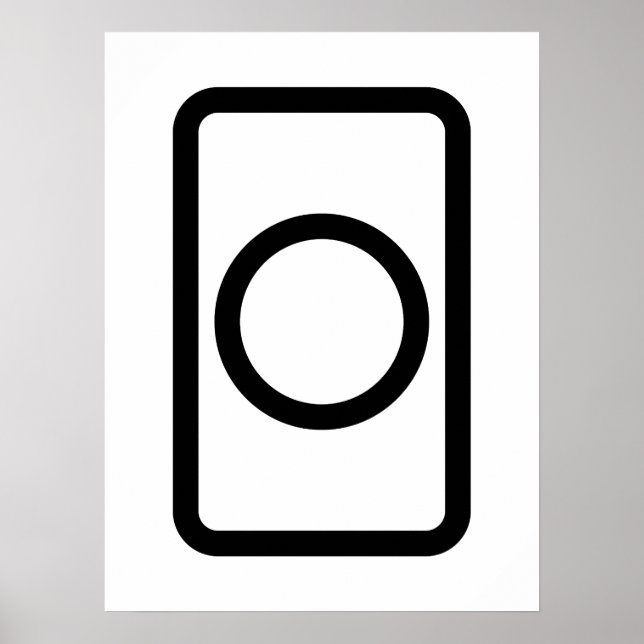 Poster Cartão Zener | Círculo Oco (Frente)
