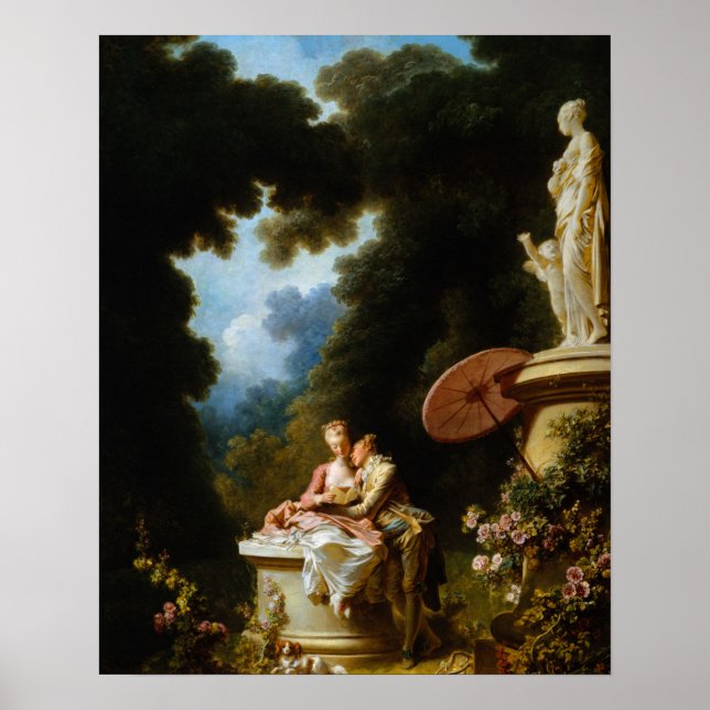 Poster Cartas de amor por Jean Honore Fragonard (Frente)