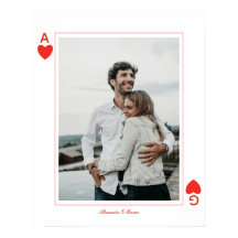 cartas de baralho foto coração amor ás simples
