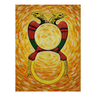 Póster Cartas de Baralho Italianas - Ás de Ouros